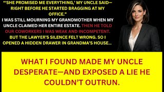My Uncle Claimed My Late Grandmother Promised Him Everything — He Struggled to Explain That at...