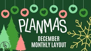 Plan with Me: December Monthly Layout // PLANMAS Day 1 | Plans by Rochelle