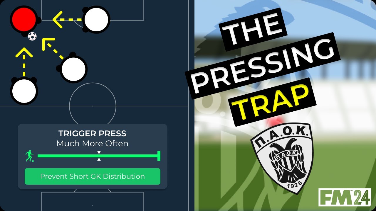 The PRESSING Trap: Opposition Instructions & Out of Possession | FM24 | PAOK | Toumba No. 5