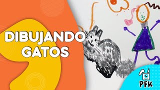 DIBUJANDO GATO EN FAMILIA | PETS FAMILY KIDS