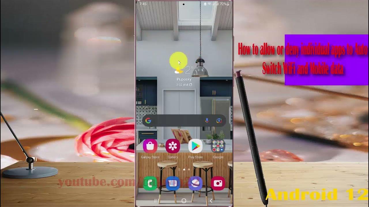Samsung Galaxy S22 How to allow or deny individual apps to Auto Switch WiFi and Mobile data