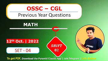 OSSC CGL | math | Previous Year Question Discussion | ossc cgl2022 | ossc syllabus | pyramid classes