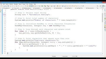 "Find Duplicate Characters in a String Using HashMap | Java for Testers"