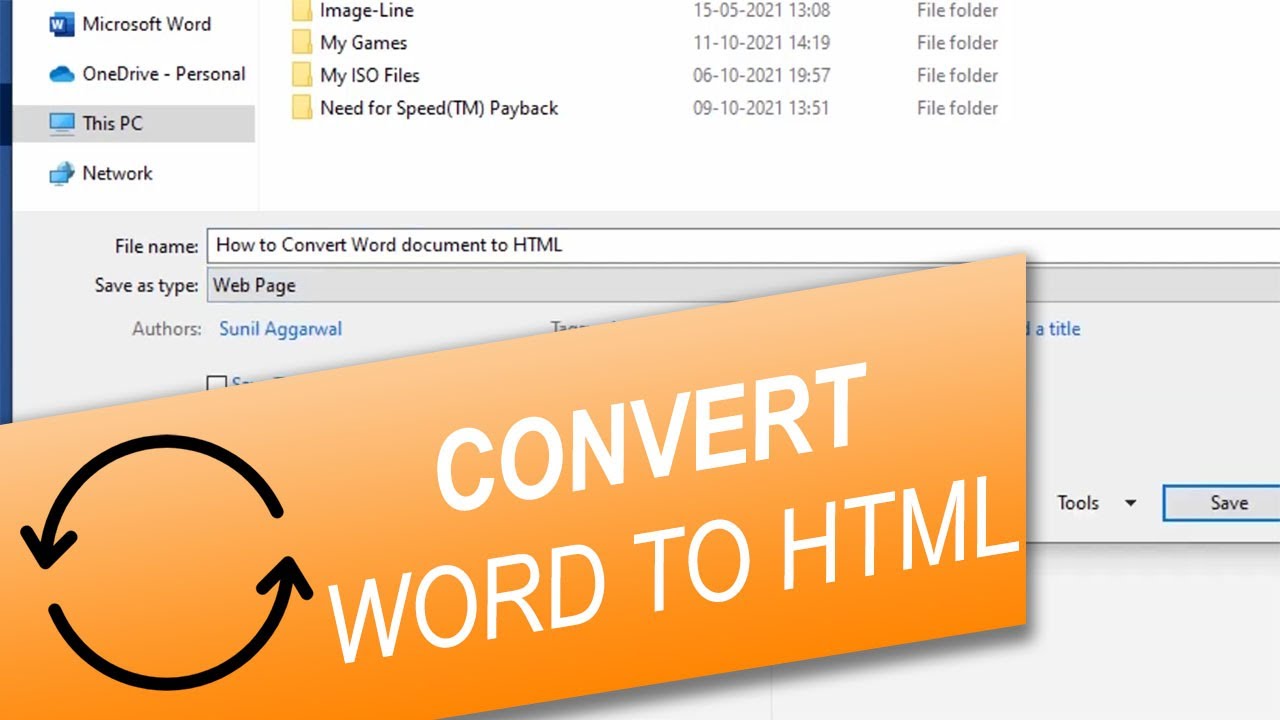 How to Convert Word File to HTML - YouTube