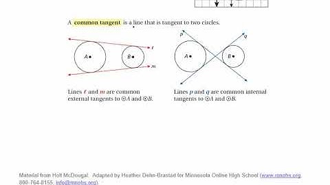 Geometry: 11.1 Lines that Intersect Circles Help Video