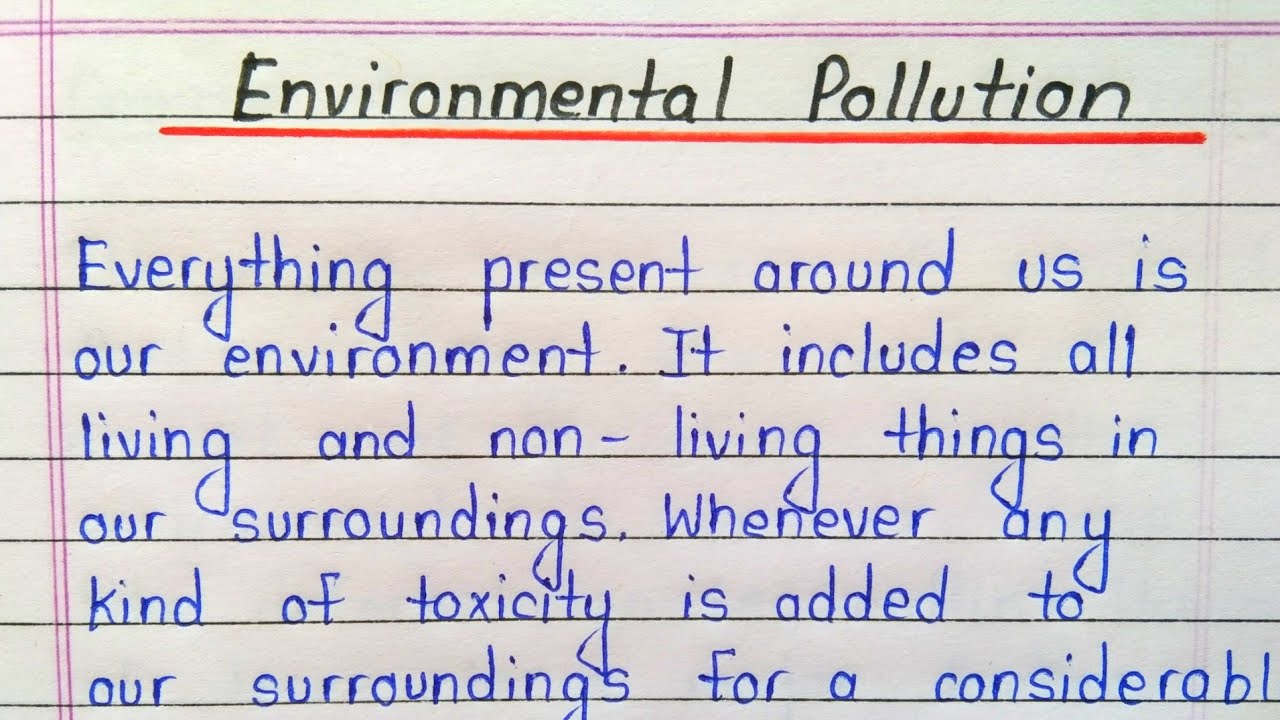 environmental pollution essay in english 100 words