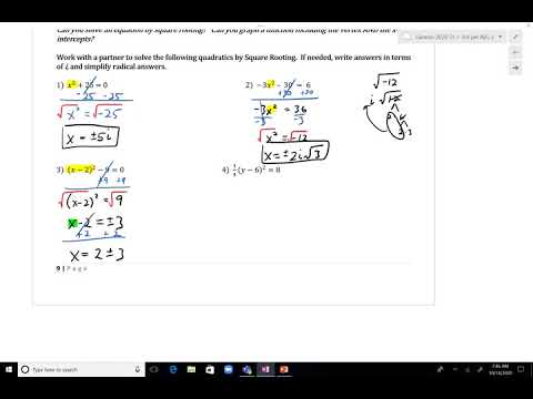 OLD Alg 2 Chapter 4.3 Notes Part 1/3 - YouTube