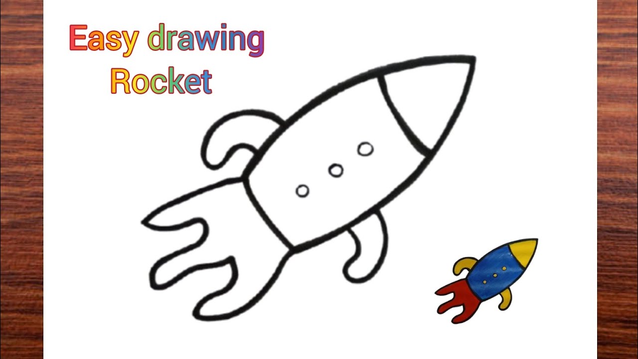 Rocket Drawing Easy With Pencil