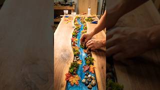river table! ✨🤯 #EpoxyResin #RiverTable #Woodworking #ASMR #DIY #Luxury #Shorts #Satisfying #Viral