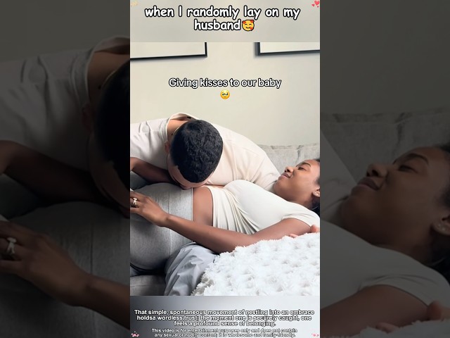 Trying the "randomly lay on your husband" trend... their reactions are everything❤️#love #couple
