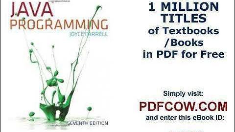 Java Programming, 7th Edition