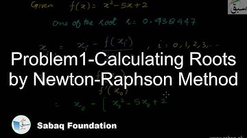Problem1-Calculating Roots by Newton-Raphson Method, Math Lecture | Sabaq.pk