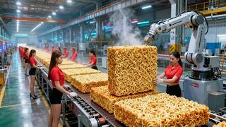 Korean Instant Noodle Factory Process | Inside South Korea’s Mega Food Manufacturing Plant