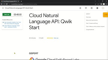 Cloud Natural Language API: Qwik Start | GSP097 | Solution