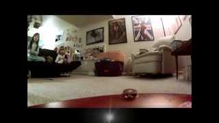 GoPro 2 & Roomba Red Robotic Vacuum Ride Test Take 1