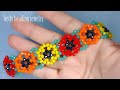 Beautiful flower bracelet with rondolle crystal easy to make for beginners