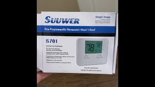 How I replaced Furnace Thermostat with Suuwer from Amazon. Two thumbs up!