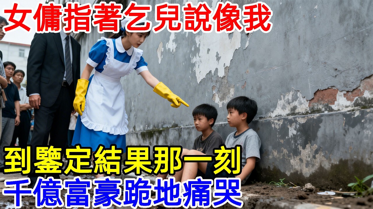 女傭指著乞兒說像我，看到鑒定結果那一刻，億萬富豪跪地痛哭#故事頻道 #故事分享 #情感#臺灣#情感故事#幸福人生