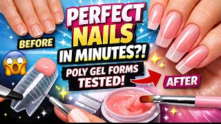 Vnjaoi 120 Pcs Poly Extension Gel Dual Nail Forms Nail Molds