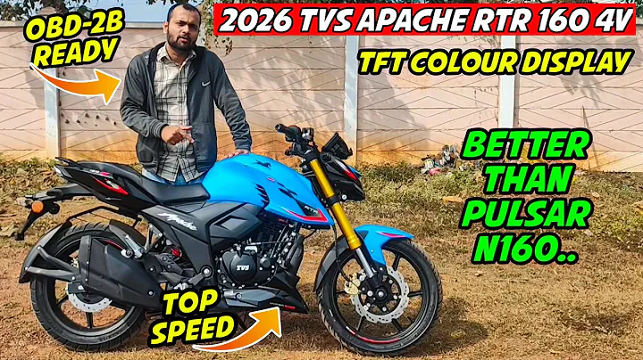 2026 TVS Apache RTR 160 4V Review || TFT Display & Top Speed - Better Than Pulsar N160..?