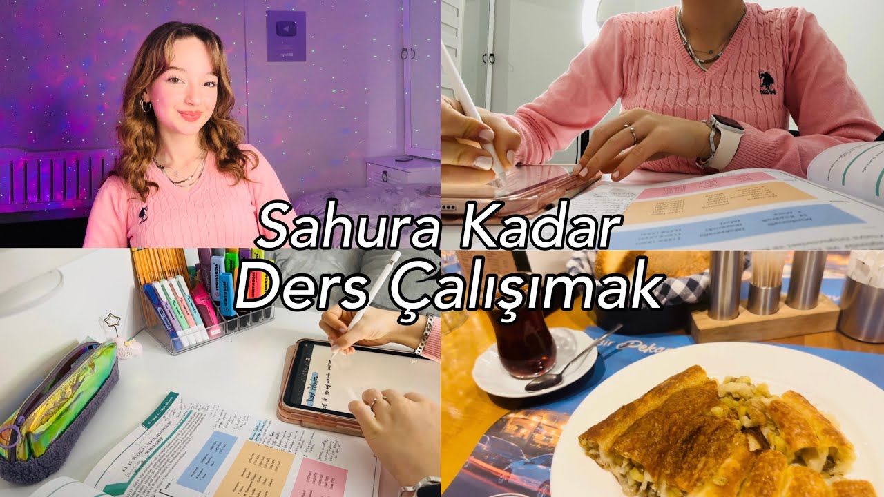 SAHURA KADAR DERS ÇALIŞMAK🌟Ecre Ay