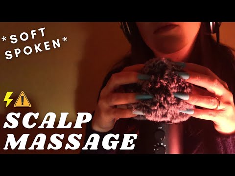 ASMR - FAST AGGRESSIVE SCALP SCRATCHING MASSAGE | Soft spoken and fluffy cover for tingles and sleep
