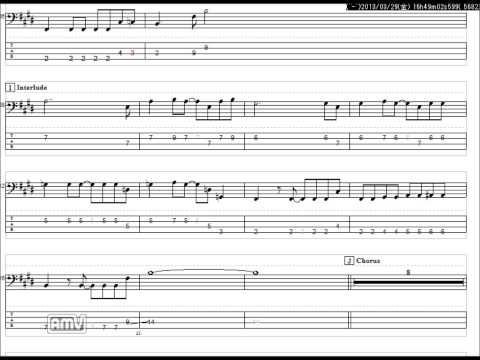 いきものがかり　かげぼうし　ベースTAB譜