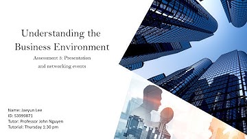 RMIT university, Semester 1, Understanding the Business Environment, Assessment 3: Presentation