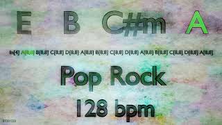 Backing Track in E Major E B Cm A Pop Rock 128 bpm