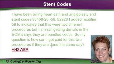 Stent Codes Medical Coding Training