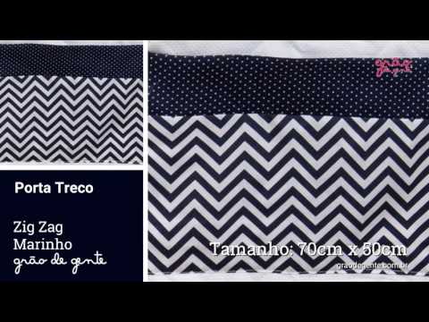 Porta Treco Zig Zag Marinho | Ref: 59248
