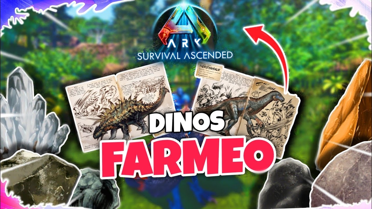 ⚒️🌿Los MEJORES DINOS para FARMEAR materiales..!!! 🔥🦖 | Ark | Makrel