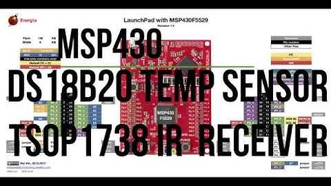 MSP430 | DS18B20 Temperature Sensor and TSOP IR Receiver | Energia