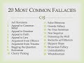 20 Most Common Logical Fallacies