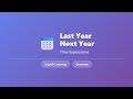 Last Year Next Year: English Grammar for Time Expressions