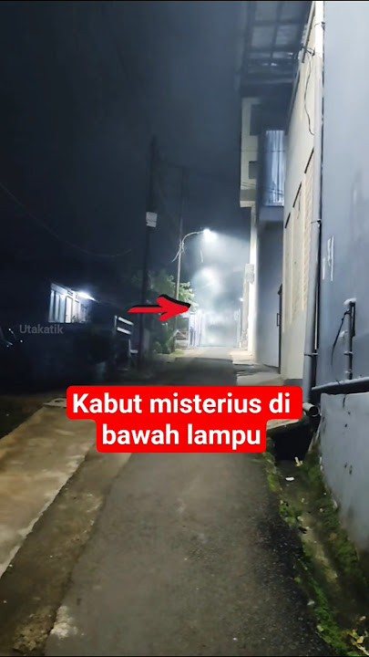 Kabut misterius di bawah lampu #videoshoets #asap #lampujalan