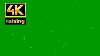 4K Fireflies raising particles effect on green screen Magic Romantic Background video