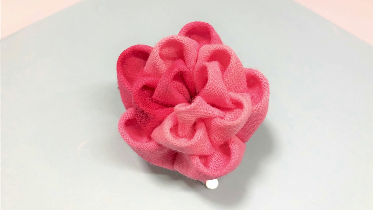 つまみ細工 アクリル絵の具でダブルガーゼを染めてみました Cvety Kanzashi Flor Kanzashi Flower Diy 手工制作 Youtube