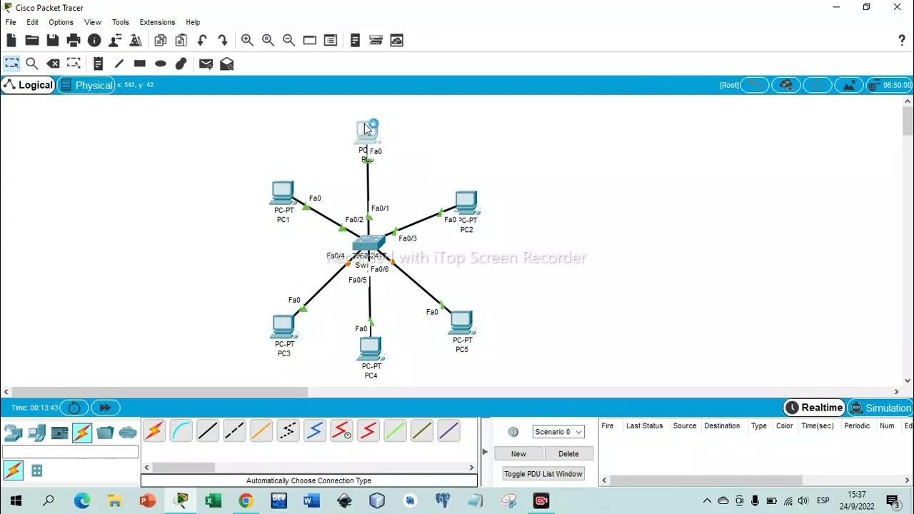 Creaci n de topolog a estrella en cisco packet tracer youtube