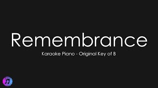 Remembrance - Hillsong Worship | Piano Karaoke [Original Key of B] Resimi