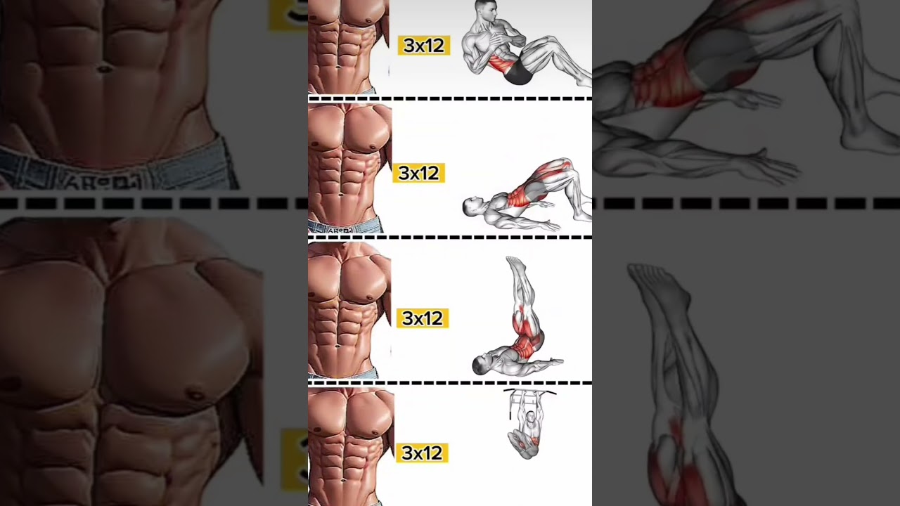 Six pack😱abs workout 💪🏋️💪