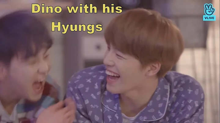 Dino with his Hyungs (SEVENTEEN)