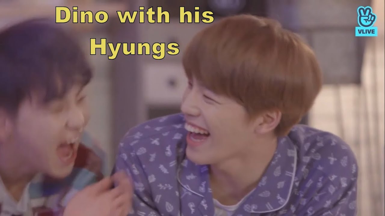 Dino with his Hyungs (SEVENTEEN)