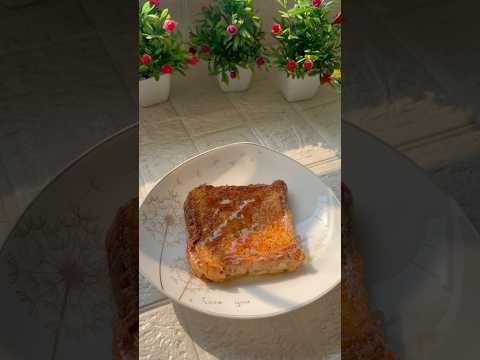 Peanut Butter Milk Toast 😍🥜 | Easy Breakfast Recipe #shorts #foodshorts #viralshorts #ytshorts