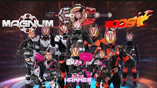 KAMEN RIDER GEATS (Entry, Magnum, Boost, and Hammer): Henshin and Finisher Sounds