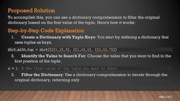 How to Check if a Tuple Key Contains an Element in a Dictionary in Python
