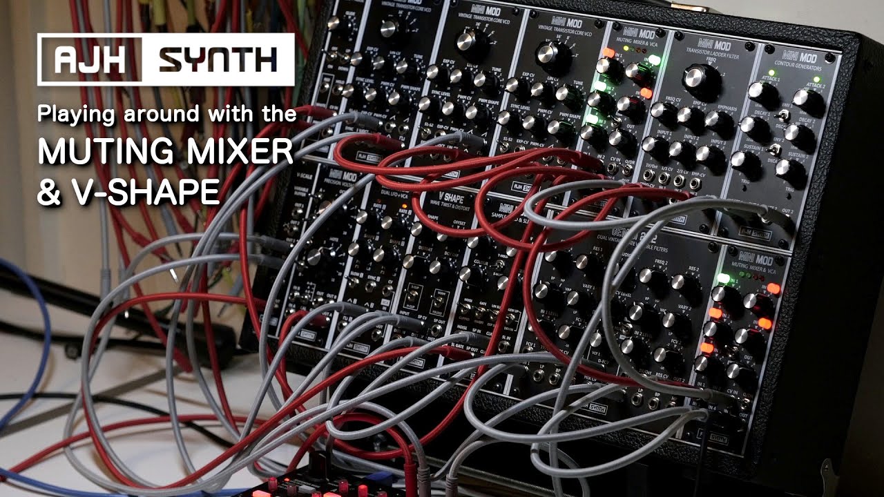 MUTING MIXER & VCA Jam w/ V-SHAPE wave shaper/folder 