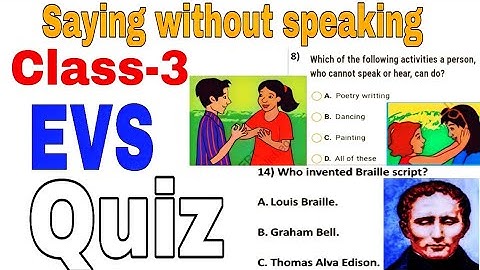 QUIZ (test yourself) / Saying Without speaking