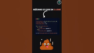 Python réécrire ce code en deux lignes sans boucle #python #code #programming #tips #codebrut