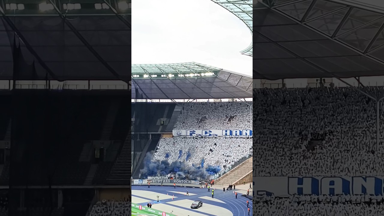 Heiße Rauchshow vom Suptras-Block I Hertha BSC - Hansa Rostock I 12.04.24